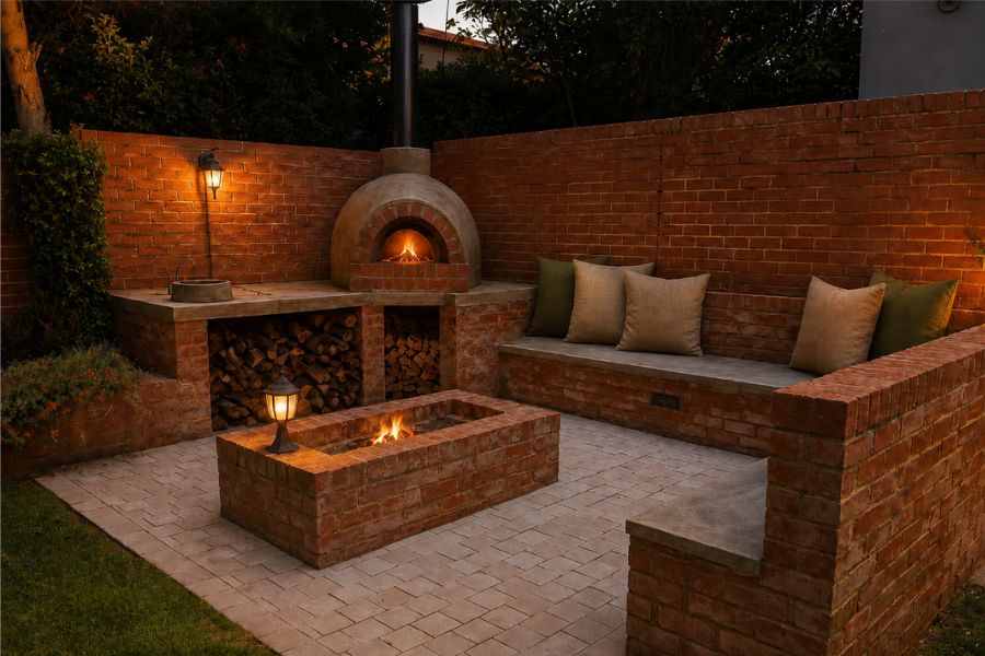 custom-boma-pizza-oven-clearwater Custom outdoor Boma with fire pit